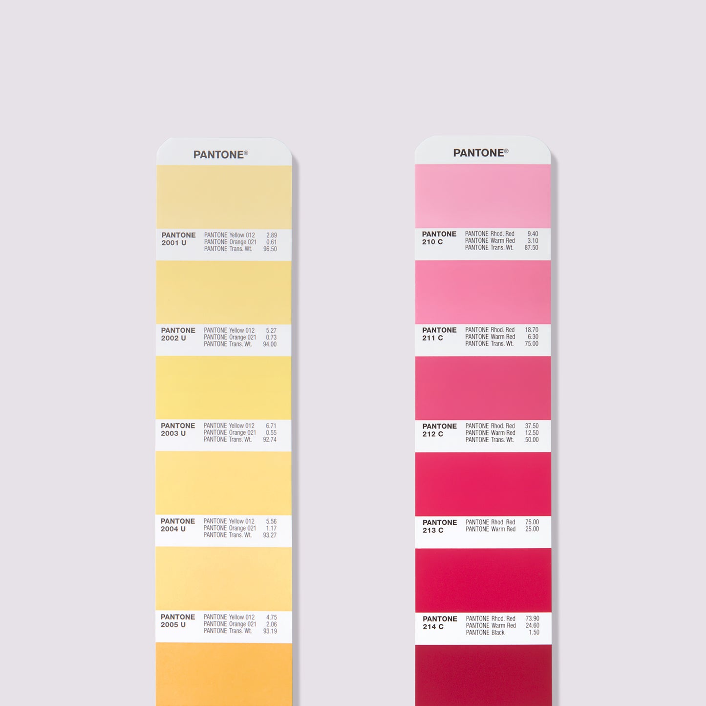 GP1601B Pantone Formula Guide showing formulas