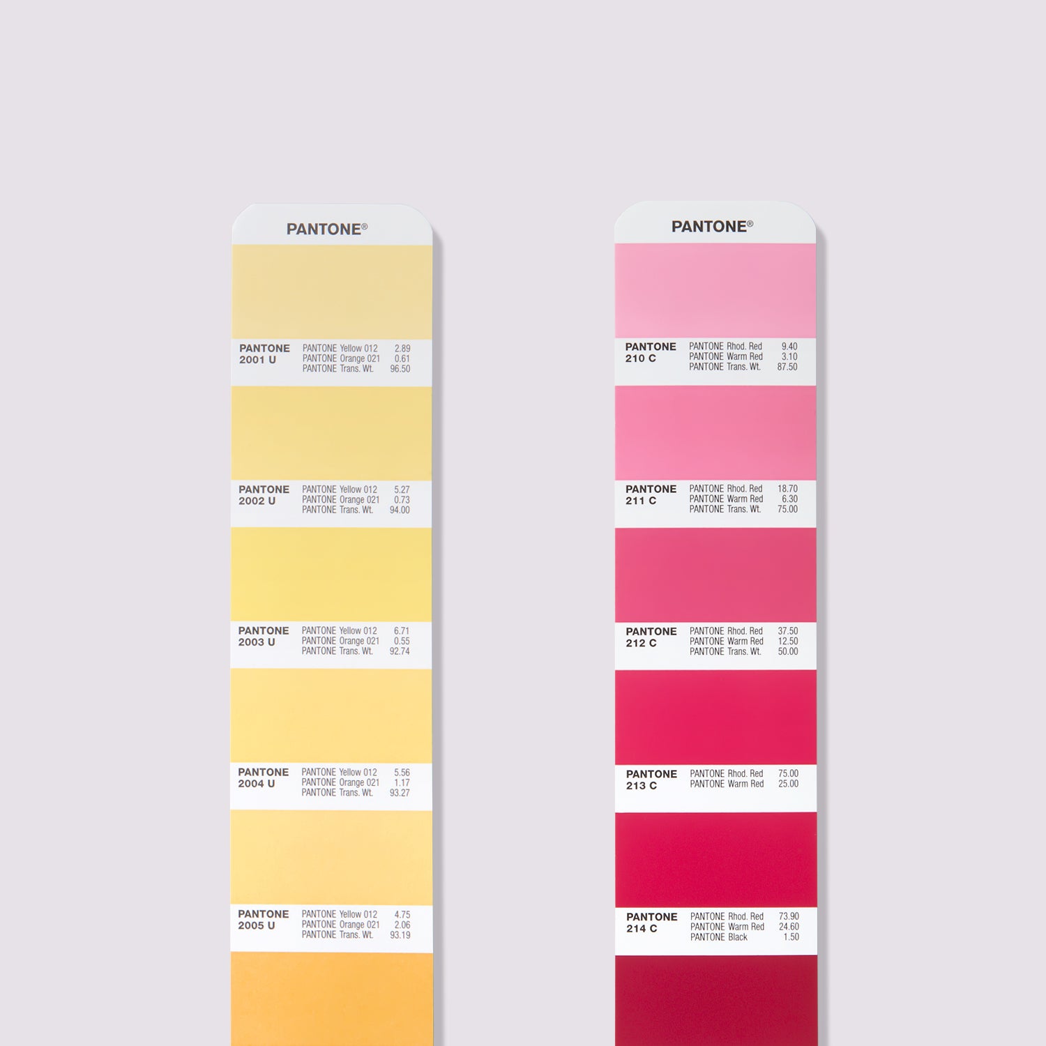 GP1601B Pantone Formula Guide showing formulas